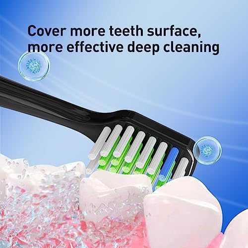 Cabezas de cepillo de dientes de repuesto compatibles con Aquasonic Duo Series/Centro Dental Eléctrico (NO para Duo PRO Series) - 4 Blancas y 4 Negras - imagen 4