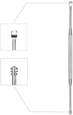 Cucharilla de Acero Inoxidable para Limpiar Oídos, Removedor de Cerumen con Caja de Almacenamiento, 304 Acero Inoxidable - imagen 2