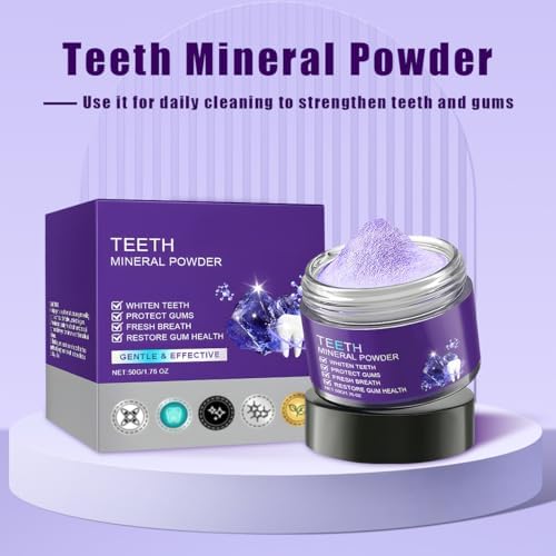 Polvo Mineral para Restauración Dental 2PCS, Blanqueador de Dientes, Refuerza Dientes y Encías, 50g, Aliento Fresco para Uso Diario - imagen 2