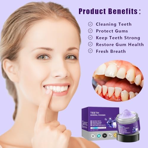Polvo Mineral para Restauración Dental 2PCS, Blanqueador de Dientes, Refuerza Dientes y Encías, 50g, Aliento Fresco para Uso Diario - imagen 3