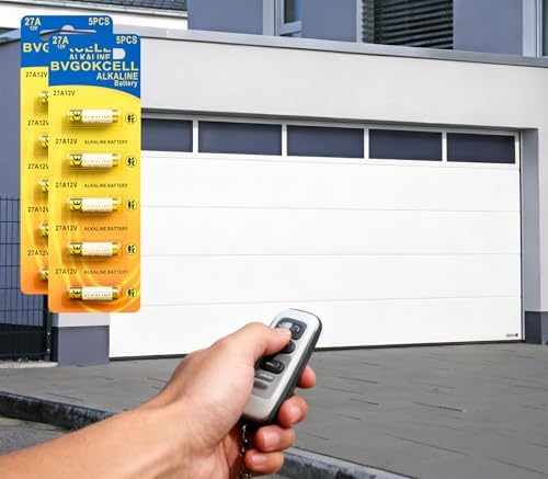Bateria Alcalina Bvgokcell A27 27A 12V (Paquete de 20), LR27A MN27, Duradera para Control Remoto de Ventilador, Abridor de Garaje, Timbre, Llave - imagen 5