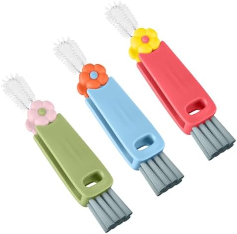 Set de 3 Cepillos Limpiadores para Tapas de Tazas Vanjua, Herramientas Multifuncionales para Limpiar Grietas y Botellas en Casa - imagen 1
