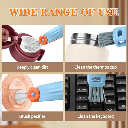 Set de 3 Cepillos Limpiadores para Tapas de Tazas Vanjua, Herramientas Multifuncionales para Limpiar Grietas y Botellas en Casa - imagen 7