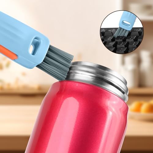 Set de 3 Cepillos Limpiadores para Tapas de Tazas Vanjua, Herramientas Multifuncionales para Limpiar Grietas y Botellas en Casa - imagen 8