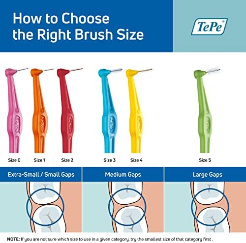 Cepillo Interdental TEPE Angulado, Pack de 6, 0.8 mm, Para Espacios Grandes, Verde, Tamaño 5 - imagen 4