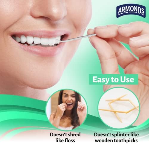 Palillos Dentales Originales Armonds ProPicks para Limpieza - Palillos Desechables de Plástico para Dientes y Encías - Sabor a Menta Fresca - 3 - imagen 5