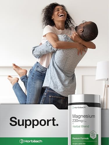 Horbaach Magnesio 230mg | Mezcla Herbal Plus | 200 Cápsulas Veganas | Suplemento Sin OGM y Sin Gluten - imagen 6