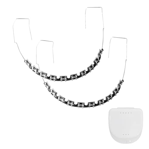 Kit de Brackets Falsos para Dientes, Clip Temporal con Alambres, Ideal para Ortodoncistas y Estudiantes de Odontología - Color Negro - imagen 1