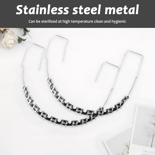 Kit de Brackets Falsos para Dientes, Clip Temporal con Alambres, Ideal para Ortodoncistas y Estudiantes de Odontología - Color Negro - imagen 4