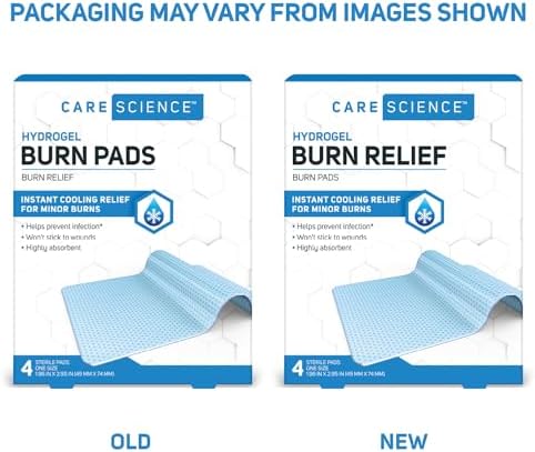 Apósitos Estériles de Hidrogel Care Science para Quemaduras, 4 piezas | Alivio Instantáneo y Refrescante para Quemaduras y Heridas Menores - imagen 2