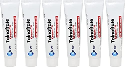 Paquete de 6 Crema Tolnaftato 1% Globe de 1 oz, Tratamiento Antifúngico, Efectivo Clínicamente en Pie de Atleta y Tiña, Comparable a la Marca Líder - imagen 1