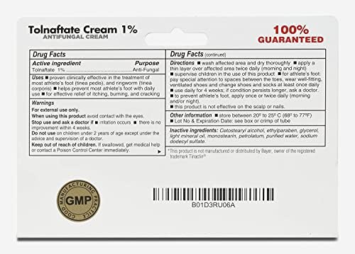 Paquete de 6 Crema Tolnaftato 1% Globe de 1 oz, Tratamiento Antifúngico, Efectivo Clínicamente en Pie de Atleta y Tiña, Comparable a la Marca Líder - imagen 2