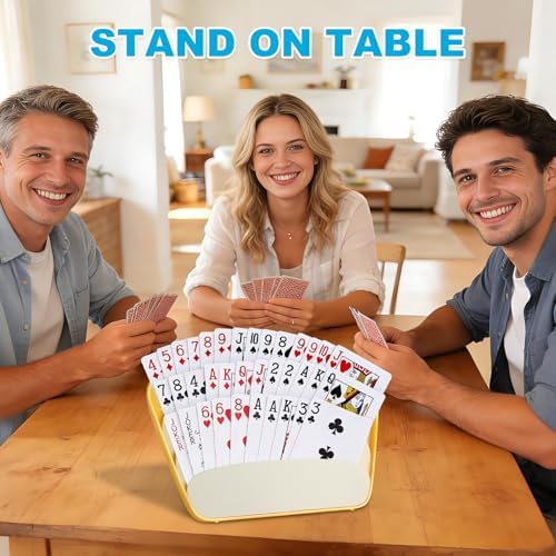 FYCQER 2 Piezas Soporte de Cartas, 3 Capas Plegable y Portátil para Poker, UNO, Canasta y Juegos de Cartas, Ideal para Noches de Juegos en Familia y - imagen 5