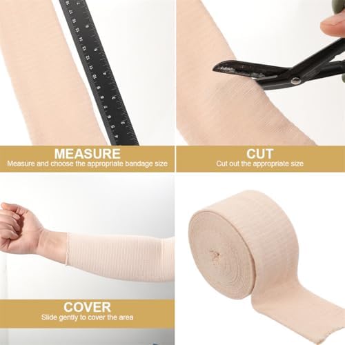 Venda Tubular de Soporte 2.5’’ x 5.5 yd Tamaño B, Tubo de Compresión Reutilizable para Brazo y Tobillo - imagen 4