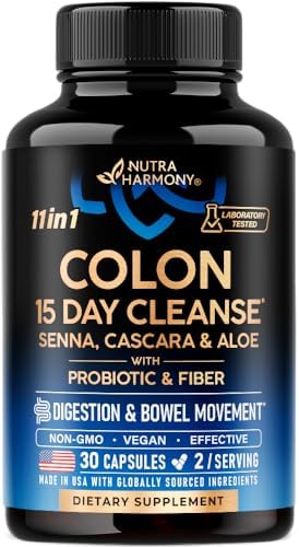 Limpieza de Colon - Limpieza de 15 Días para Mujeres y Hombres - Senna | Cascara | Garcinia Cambogia | Probióticos y Fibra - Digestión y Detox - - imagen 1