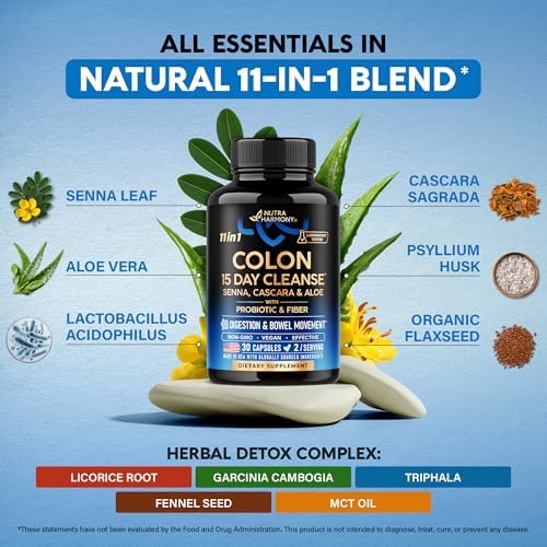 Limpieza de Colon - Limpieza de 15 Días para Mujeres y Hombres - Senna | Cascara | Garcinia Cambogia | Probióticos y Fibra - Digestión y Detox - - imagen 5