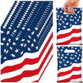 50 Piezas de Bolsas de Favor para Fiesta del 4 de Julio, Bolsas de Plástico Patrióticas con Bandera Americana, Regalos Rojos, Blancos y Azules para - imagen 1