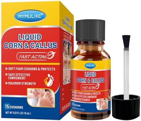 MYMULIKE Removedor de Maíz Líquido, Acción Rápida y Segura para Dedos, Extra Fuerte para Niños y Adultos, 15ml con 15 Almohadillas y 10 Aplicadores - imagen 1