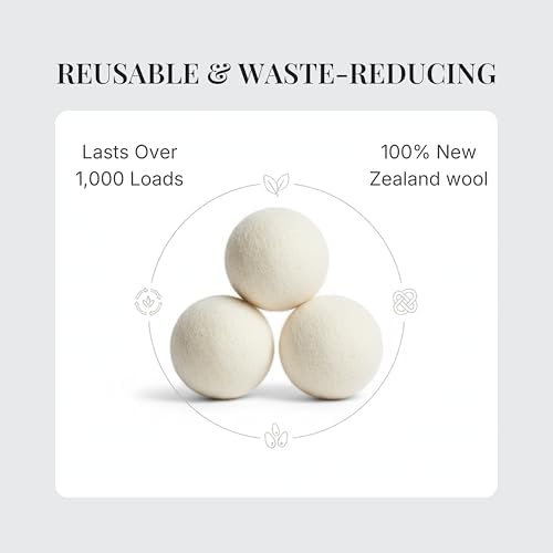 Pelotas de Secado de Lana XL – Suavizante Natural para Ropa – Reutilizables, Antiestáticas y Reducen el Tiempo de Secado – 100% Lana de Nueva Zelanda - imagen 5