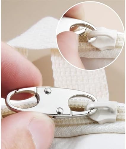 8 Piezas de Clips Antirrobo para Cremalleras con Doble Mosquetón de Aleación, Reemplazo para Cremalleras de Bolsa, Llave y Equipaje (Plateado+Negro) - imagen 4