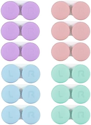 Kmchilj 12 Piezas de Estuches Coloridos para Lentes de Contacto, Kit Mini Portátil para Viajes y Uso Diario (multicolor) - imagen 1