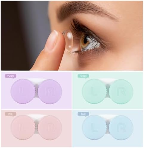 Kmchilj 12 Piezas de Estuches Coloridos para Lentes de Contacto, Kit Mini Portátil para Viajes y Uso Diario (multicolor) - imagen 2