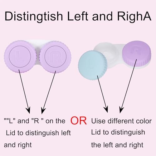 Kmchilj 12 Piezas de Estuches Coloridos para Lentes de Contacto, Kit Mini Portátil para Viajes y Uso Diario (multicolor) - imagen 4
