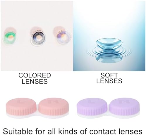 Kmchilj 12 Piezas de Estuches Coloridos para Lentes de Contacto, Kit Mini Portátil para Viajes y Uso Diario (multicolor) - imagen 5