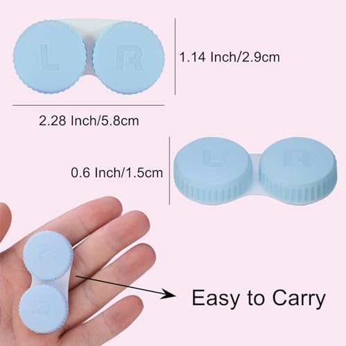 Kmchilj 12 Piezas de Estuches Coloridos para Lentes de Contacto, Kit Mini Portátil para Viajes y Uso Diario (multicolor) - imagen 6