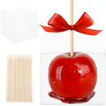 Cajas de Regalo Transparentes Wizia de 20 Piezas para Manzanas de Caramelo, 4x4x4 Pulgadas, Contenedores Plásticos para Postres, Fiestas y Regalos - imagen 1