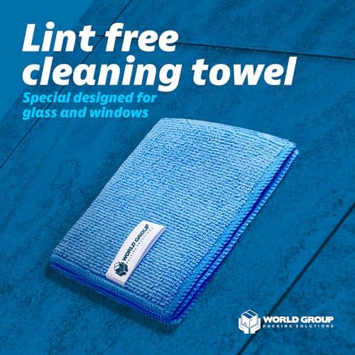 Limpiador de Vidrios World Group Packing Solutions, Espuma Limpiadora 19oz - Paquete de 2 - Aroma Fresco - Incluye 2 Paños de Microfibra - imagen 3