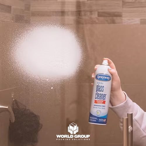 Limpiador de Vidrios World Group Packing Solutions, Espuma Limpiadora 19oz - Paquete de 2 - Aroma Fresco - Incluye 2 Paños de Microfibra - imagen 6
