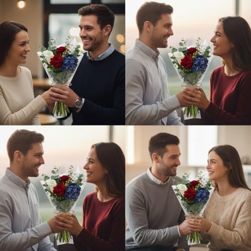 100 Piezas de Bolsas Transparentes para Flores, Fundas de Celofán para Ramo de Rosas, Empaque Regalo para San Valentín - imagen 6