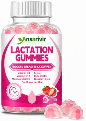 Gomitas Suplemento de Lactancia – Con Moringa, Hinojo, Lecitina de Girasol, Cardo Mariano, Cardo Bendito, Más Vitaminas D3 y B12 – 60 Gomitas para - imagen 1