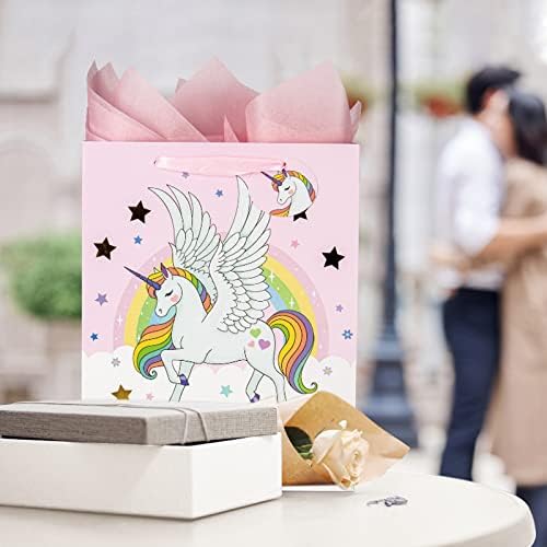 Bolsa de Regalo Grande Laidans de 13 con Unicornio para Cumpleaños de Niñas y Baby Shower, Incluye Papel de Seda, 1 Paquete - imagen 6