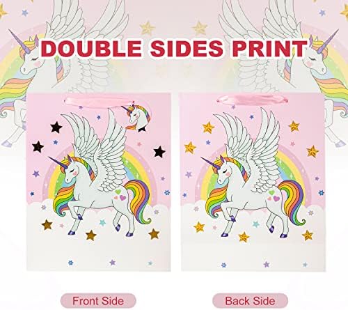 Bolsa de Regalo Grande Laidans de 13 con Unicornio para Cumpleaños de Niñas y Baby Shower, Incluye Papel de Seda, 1 Paquete - imagen 7