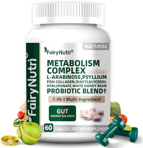 Suplemento Metabólico Fairynutri L-Arabinosa 7 en 1 | Extracto de Frijol Blanco, Colágeno y Probióticos | Apoyo para Control de Carbohidratos, - imagen 1