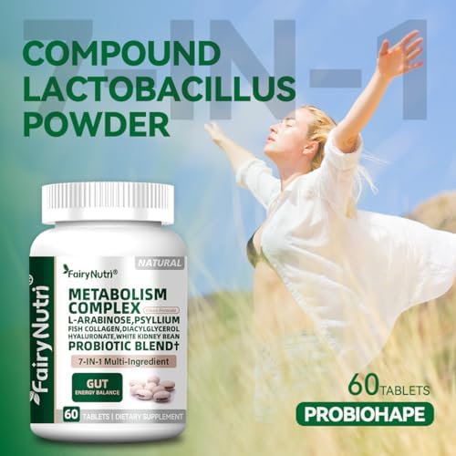 Suplemento Metabólico Fairynutri L-Arabinosa 7 en 1 | Extracto de Frijol Blanco, Colágeno y Probióticos | Apoyo para Control de Carbohidratos, - imagen 7