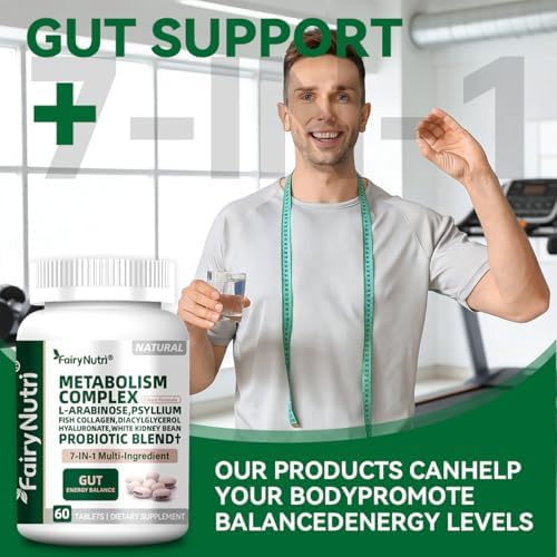 Suplemento Metabólico Fairynutri L-Arabinosa 7 en 1 | Extracto de Frijol Blanco, Colágeno y Probióticos | Apoyo para Control de Carbohidratos, - imagen 8