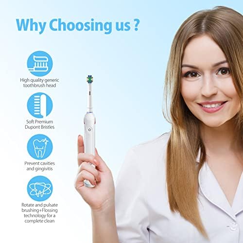 Cabezas de cepillo de repuesto para Oral-B, FHADAY cabezales de cepillo eléctrico profesionales, compatibles con Oral-B 7000/Pro - imagen 4