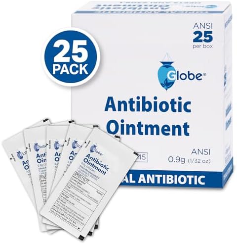 Globe (Paquete de 25 Ungüentos Antibióticos para ros Auxilios, 0.9g por Paquete, Kit de ros Auxilios para Rasguños, Heridas, Cortes y Quemaduras, - imagen 3