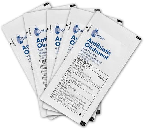 Globe (Paquete de 25 Ungüentos Antibióticos para ros Auxilios, 0.9g por Paquete, Kit de ros Auxilios para Rasguños, Heridas, Cortes y Quemaduras, - imagen 5