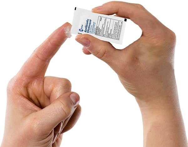 Globe (Paquete de 25 Ungüentos Antibióticos para ros Auxilios, 0.9g por Paquete, Kit de ros Auxilios para Rasguños, Heridas, Cortes y Quemaduras, - imagen 6