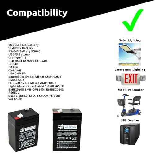 Batería Sellada de Plomo Ácido UB645 ELB-0604 6V 4.5AH para Señal de Salida y Luz de Emergencia - imagen 3