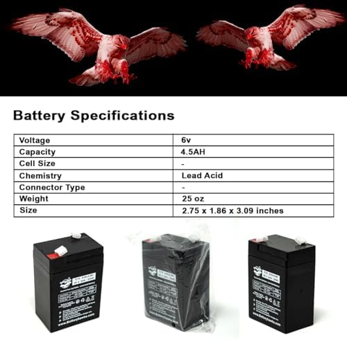 Batería Sellada de Plomo Ácido UB645 ELB-0604 6V 4.5AH para Señal de Salida y Luz de Emergencia - imagen 4
