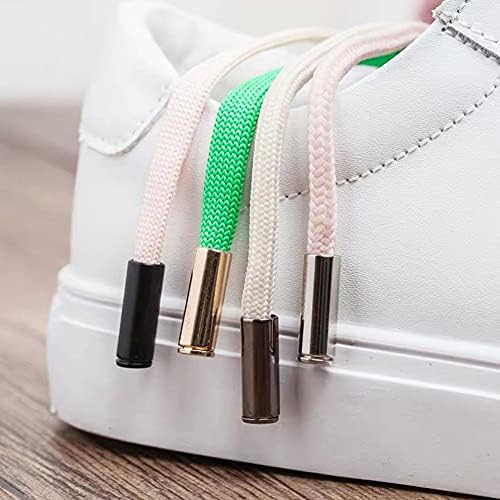 GeoGeoDIY 50 Juegos de Puntas de Cordones en 5 Colores, Cabezas de Aleación para DIY, Protector y Reemplazo de Aglet para Calzado y Ropa - imagen 5