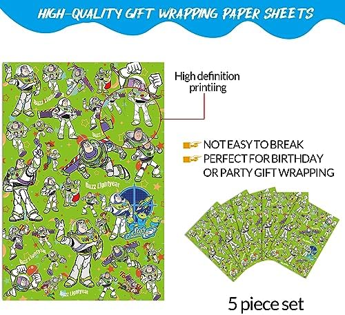 Paquete de 5 Hojas de Papel Kraft para Regalos 20 x 30 - Decoración Festiva para Cumpleaños y Fiestas (Verde con Mosca) - imagen 3