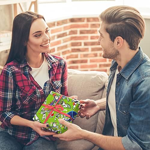 Paquete de 5 Hojas de Papel Kraft para Regalos 20 x 30 - Decoración Festiva para Cumpleaños y Fiestas (Verde con Mosca) - imagen 5