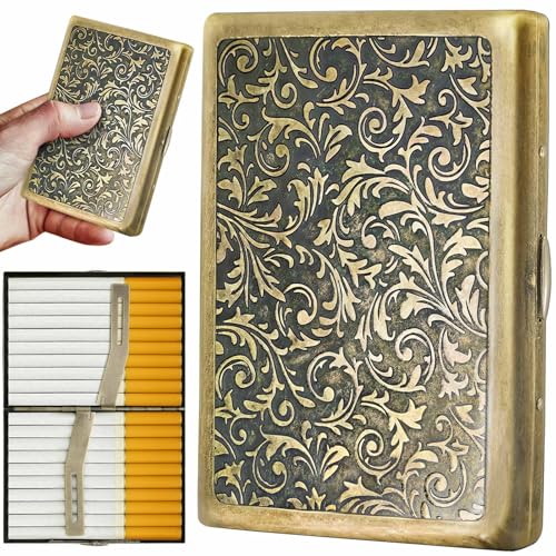 Estuche para Cigarrillos Roygra, Caja de Metal Vintage con Capacidad para 20 Cigarrillos, Accesorios para Fumar para Hombres y Mujeres, Tamaños - imagen 1