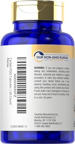 Suplemento Carlyle PQQ 20 mg | 60 Cápsulas | Sin OGM y Libre de Gluten - imagen 3